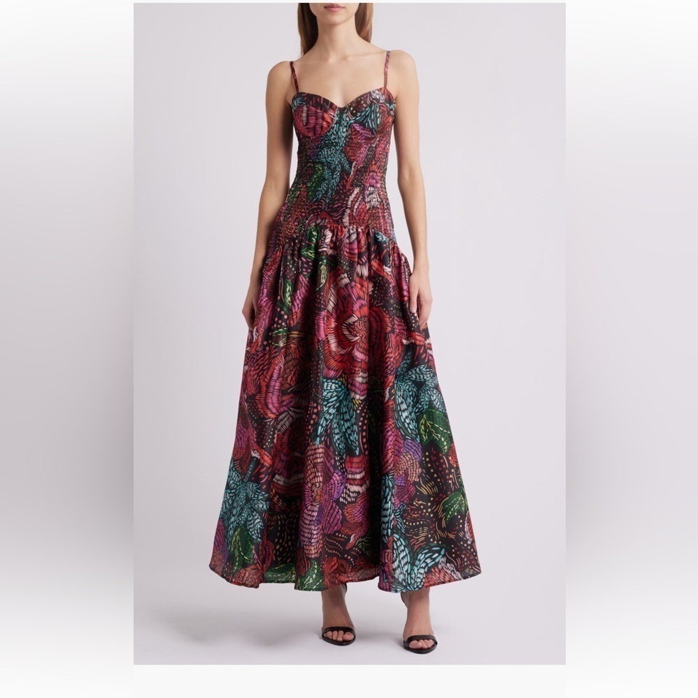 Hutch Lietta Gown condensed embroidered floral size small